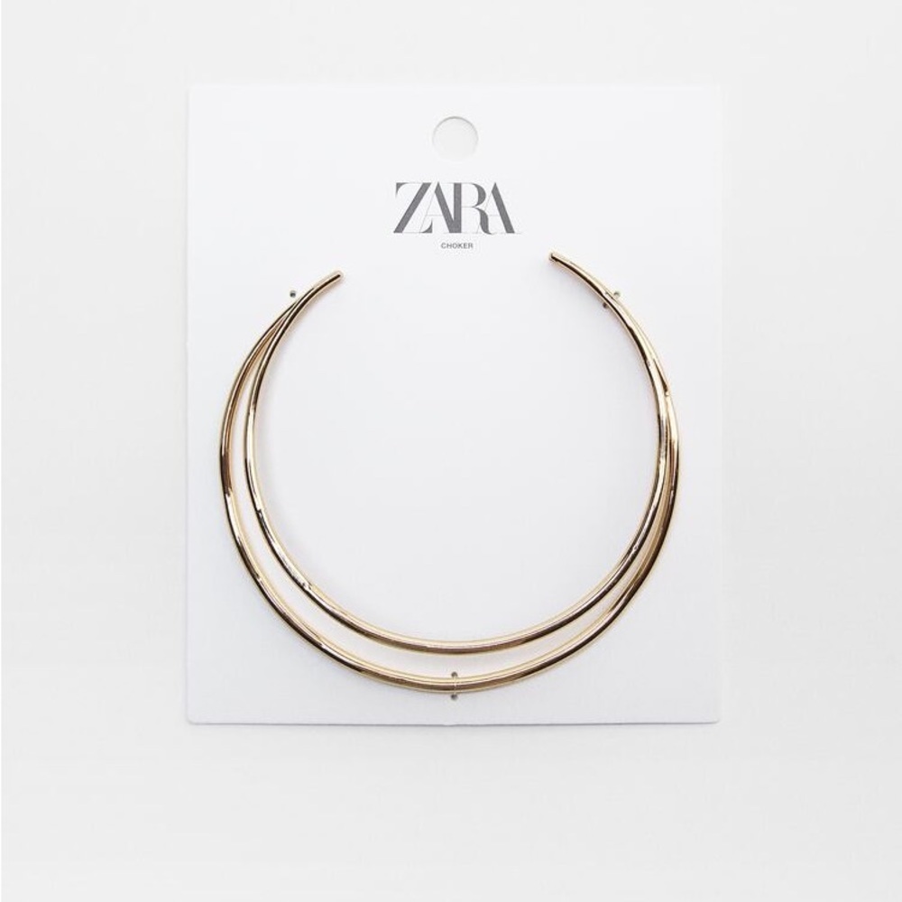 ZARA GOLD DOUBLE CHOKER BRAND NEW WITH TAGS